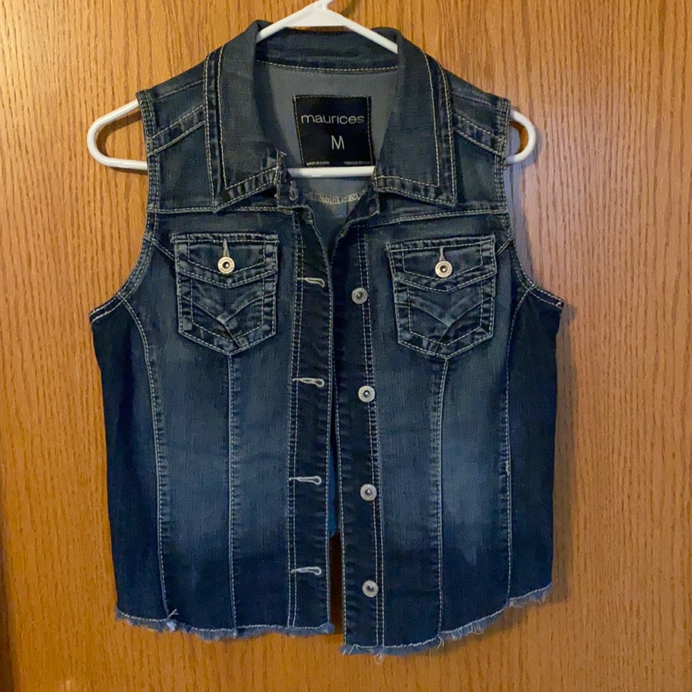 Dark Wash Denim Vest